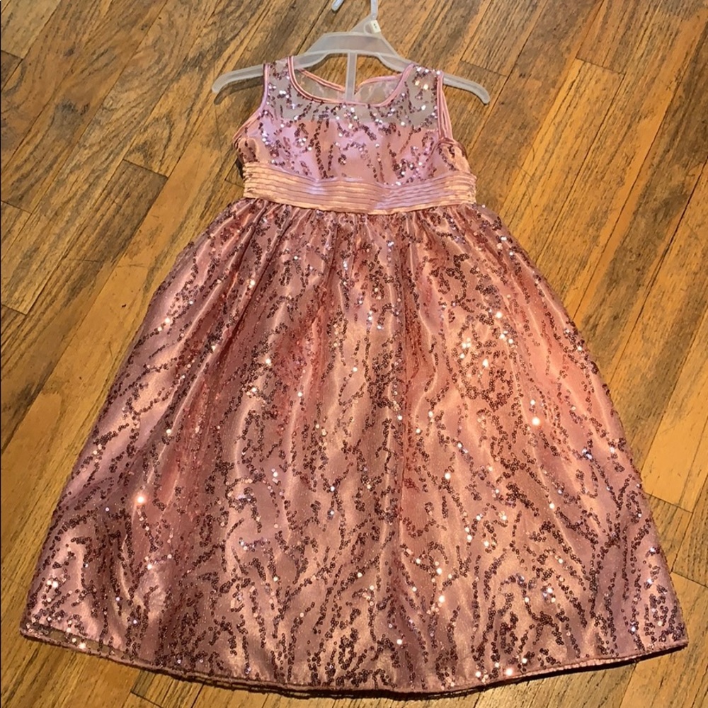 Special occasion pink sequin dress